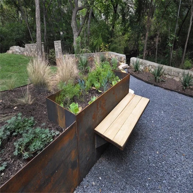 Steel Trough Planter Vertical Wall Garden Planter Metal Planter
