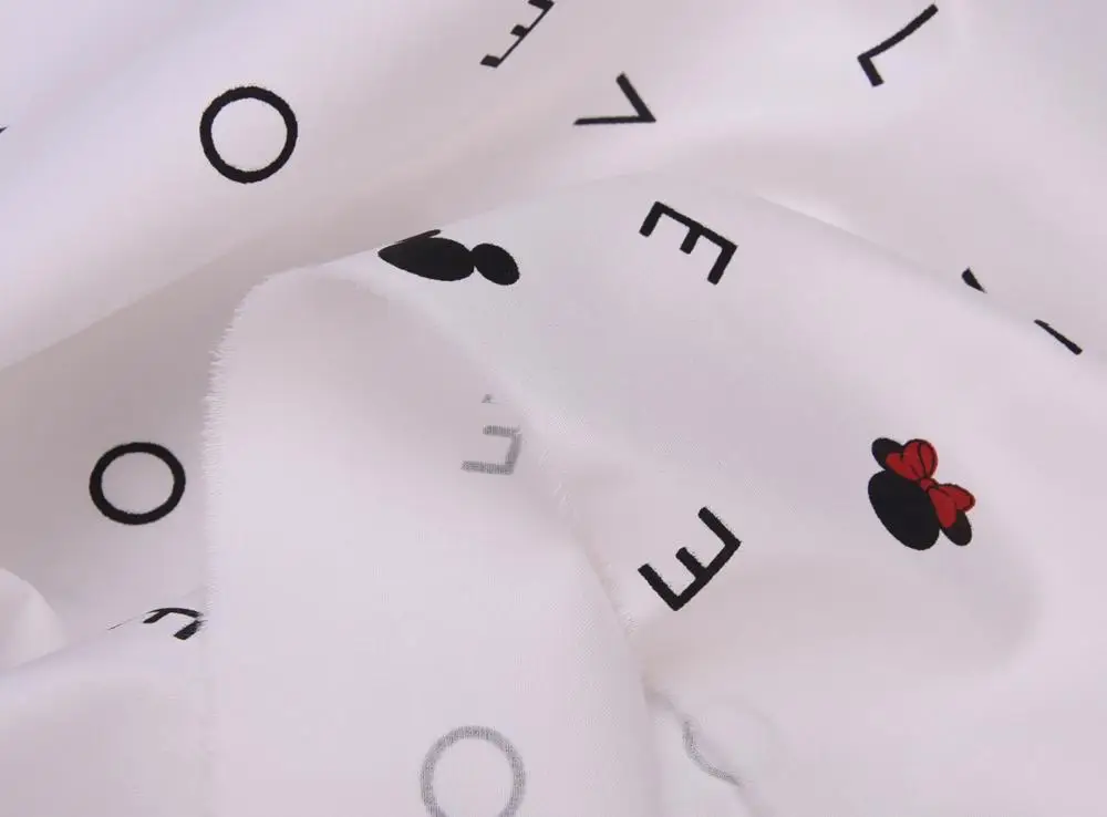 Mickey Mouse printed cotton twill, DIY patchwork for baby bedding