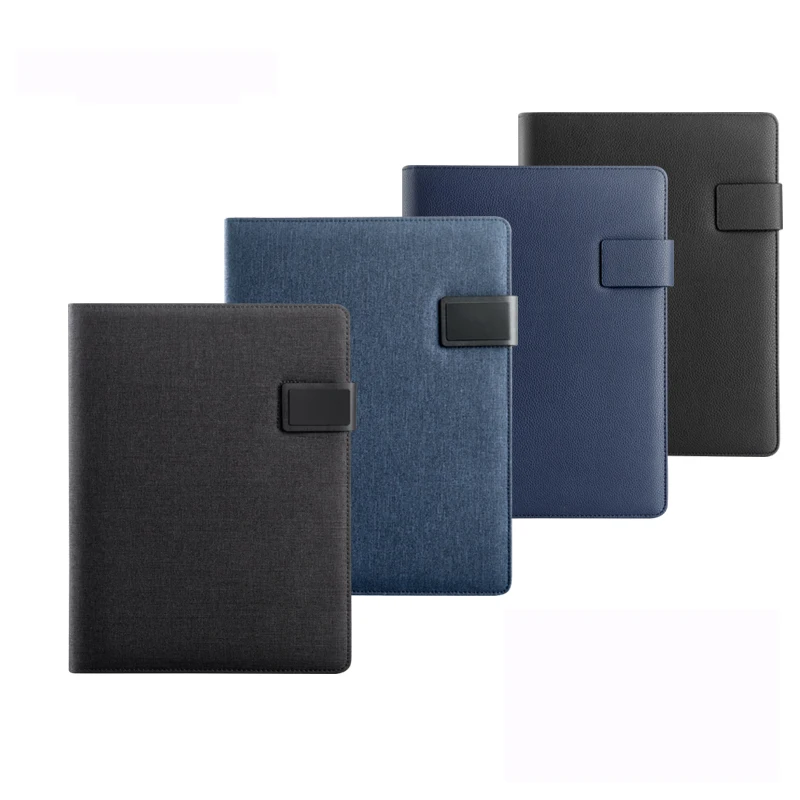 Business Professional Portfolio Multi-function PU Leather Canvas File Folder with Magnetic Closure