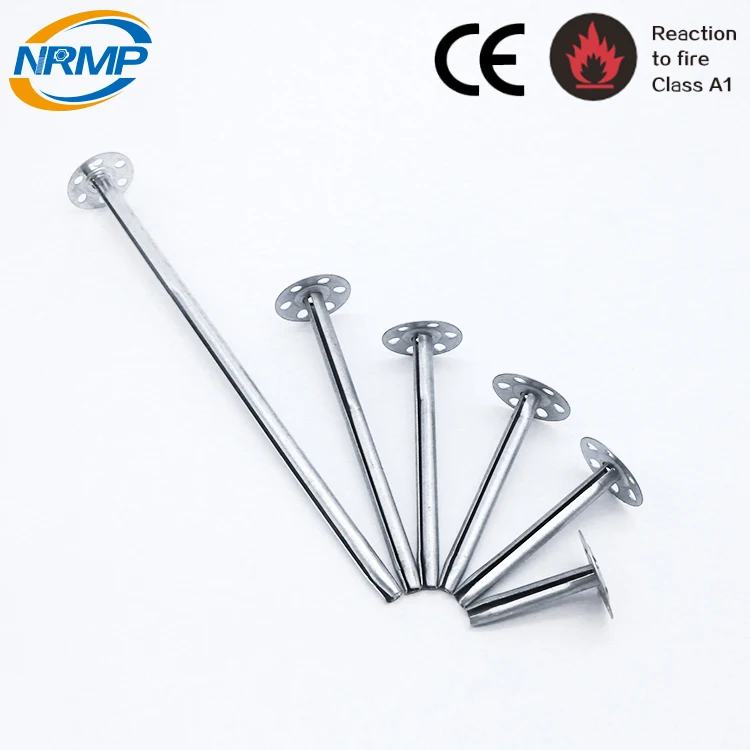 Pre-galvanized metal insulation board fixing pin with CE approval