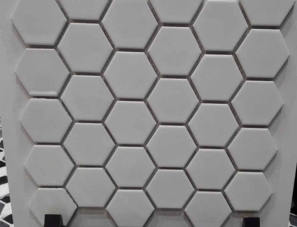 Foshan Factory Grey Colored Hexagon Mosaic Tile