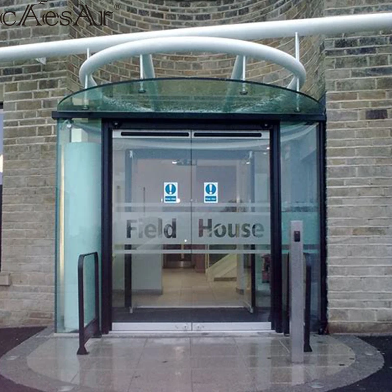 Mall  entrance  automatic aluminum  curved sliding doors for oman market