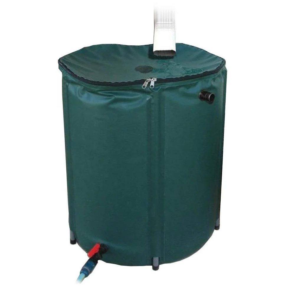 Home Solutions pvc rain water barrel Collapsible Rain Barrel garden Water Storage - 50 Gallon