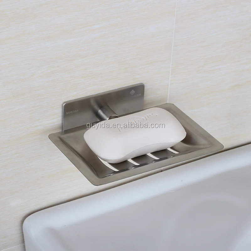 
Magnetic adhesive stainless steel shower soap dish holder 