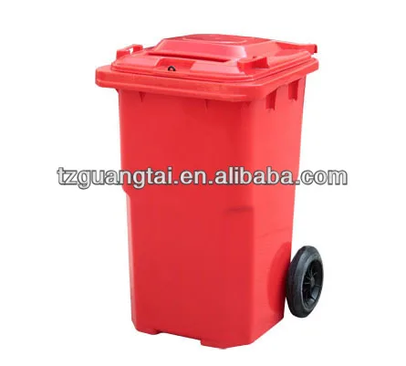 Euro/North American type plastic medical refuse bin trash can wheelie bin 120L