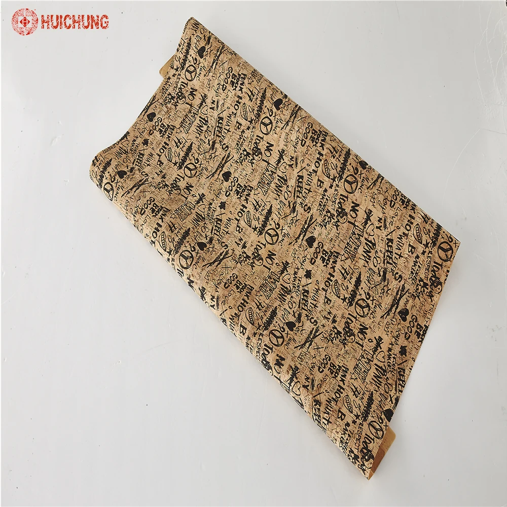  Граффити Печать синтетическая пробка кожа цветная доска для изготовления сумок