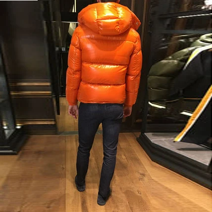 Новинка 2020, оптовая продажа, Мужская зимняя блестящая куртка на утином пуху, тканая ветрозащитная дышащая стеганая куртка с пузырьками