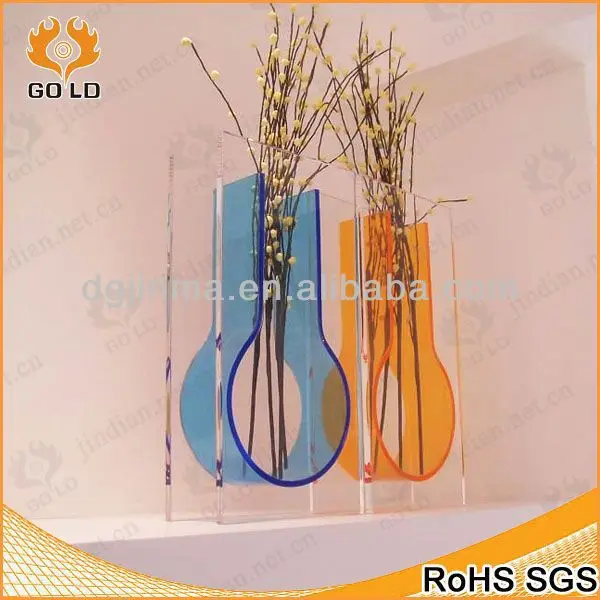 Современная квадратная акриловая подставка для ваз офисного стола оптом