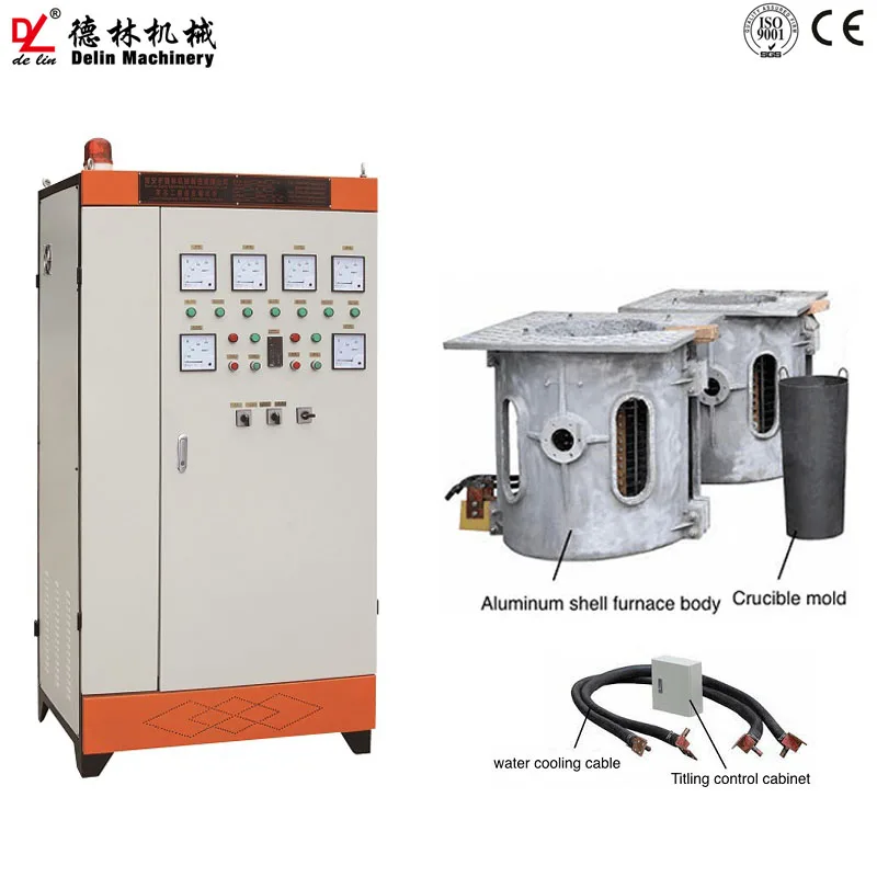 iron scrap melting furnace and continuous casting machine