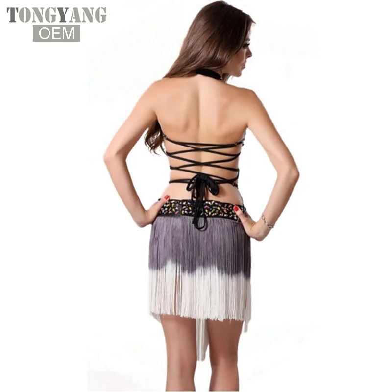 TONGYANG Sexy Cheap Latin Dance Dress Women Professional Latin Skirt Samba Dance Latin Salsa Dresses