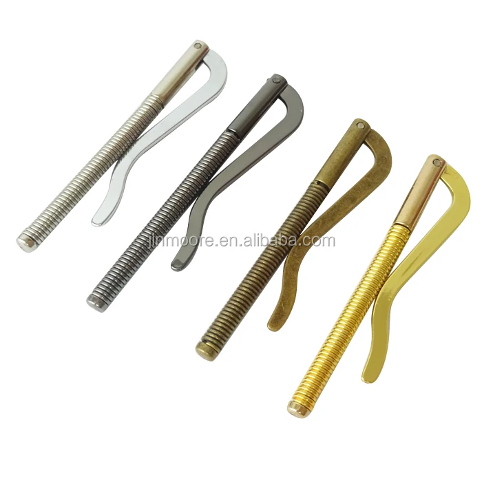 BMC01 4 Colors Brass Tie Bar Spring Money Clip Clasp For Men Wallet