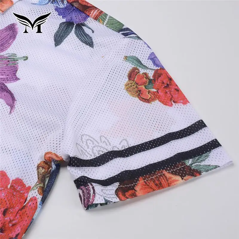 Made in China mesh flower 100% polyester cheap summer floral hawaiian shirts uk