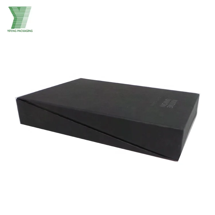 Custom Logo Printed Digital 3C Products Box Cardboard Pack Black A4 Gift Box for Electronic Products Earphone Packaging