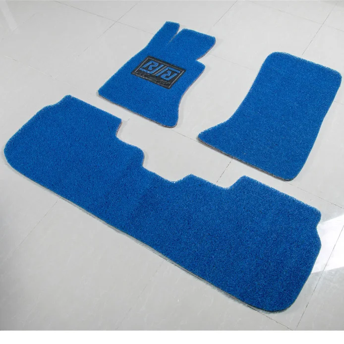 eco-friendly anti-slip pvc coil car mats with double color