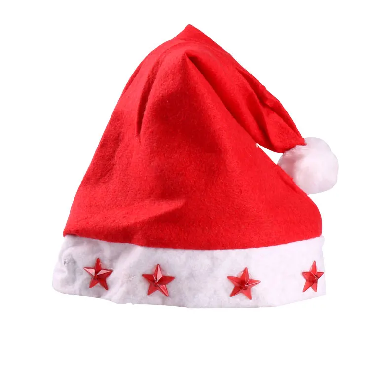 Wholesale price christmas hat with light kids christmas led santa claus hat