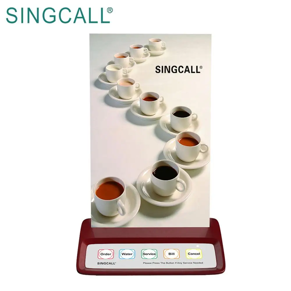 Настольная Беспроводная система вызова официанта SINGCALL для кафе и