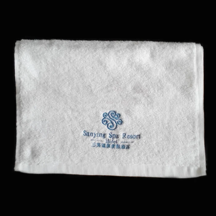 Factory wholesale customized embroidery 100 cotton small cheap white face towels