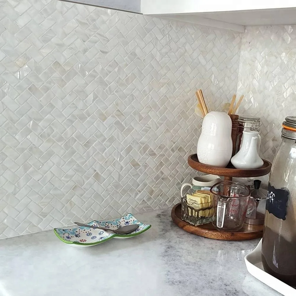 Заводская цена, лидер продаж, мозаичная плитка из перламутровой раковины в елочку для кухни