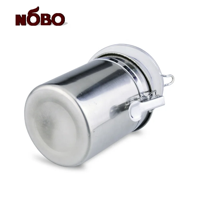 Kitchen Accessories Metal food Storage container Stainless Steel Air tight tea coffee Canister Sets with Clear Acrylic Lid