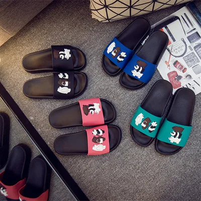 Cartoon parent-child anti-skid thickening bathroom slippers