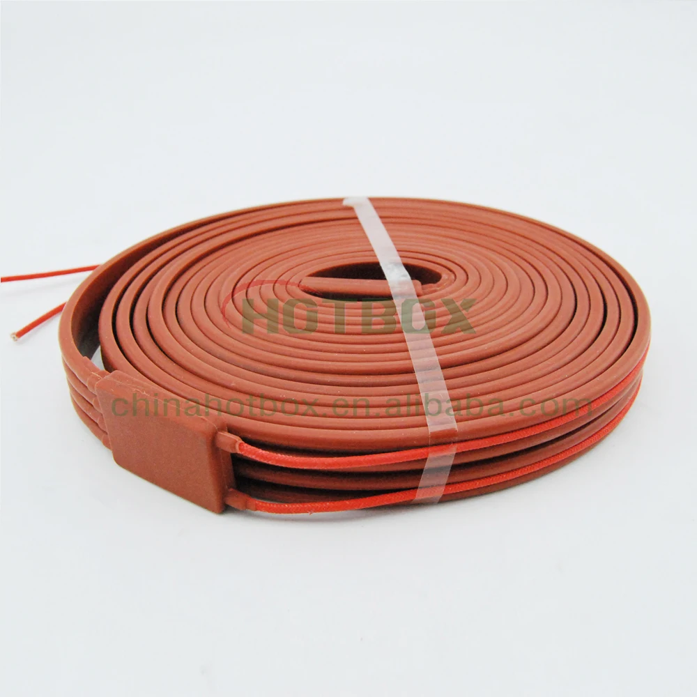Silicone heating strip/belt/ribbon/tape for conduit/pipeline15-50mm width max 50m long