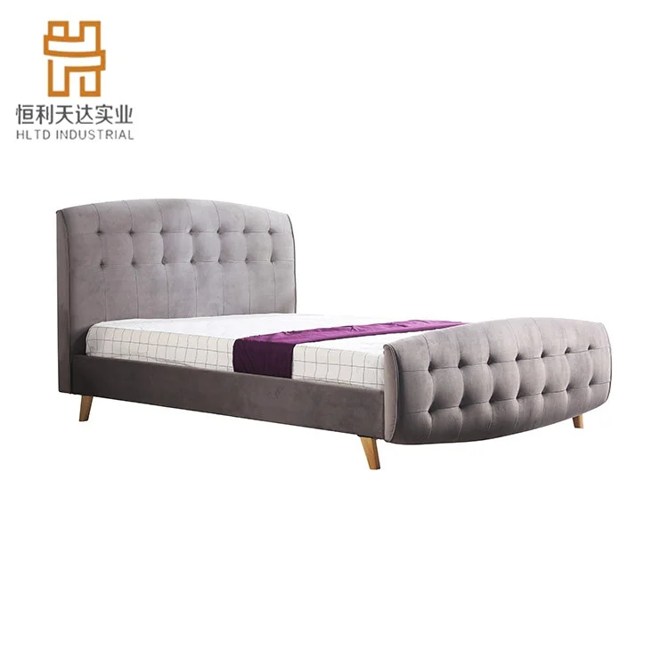 Factory direct export  Bedroom Furniture Modern design  Upholstered Beds  from China