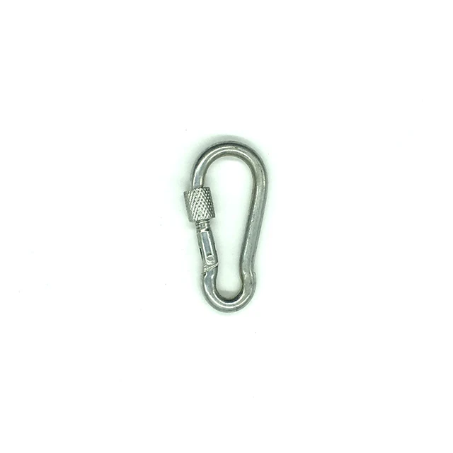 Aluminum Calabash shaped Climbing Carabiner    3 inch Black Calabash Shaped Aluminum Carabiner