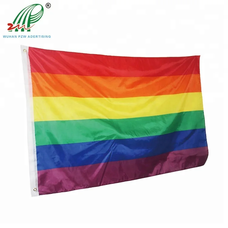 OEM Manufacturer Cheap Durable Fabric Large American Gay Pride Rainbow Flag