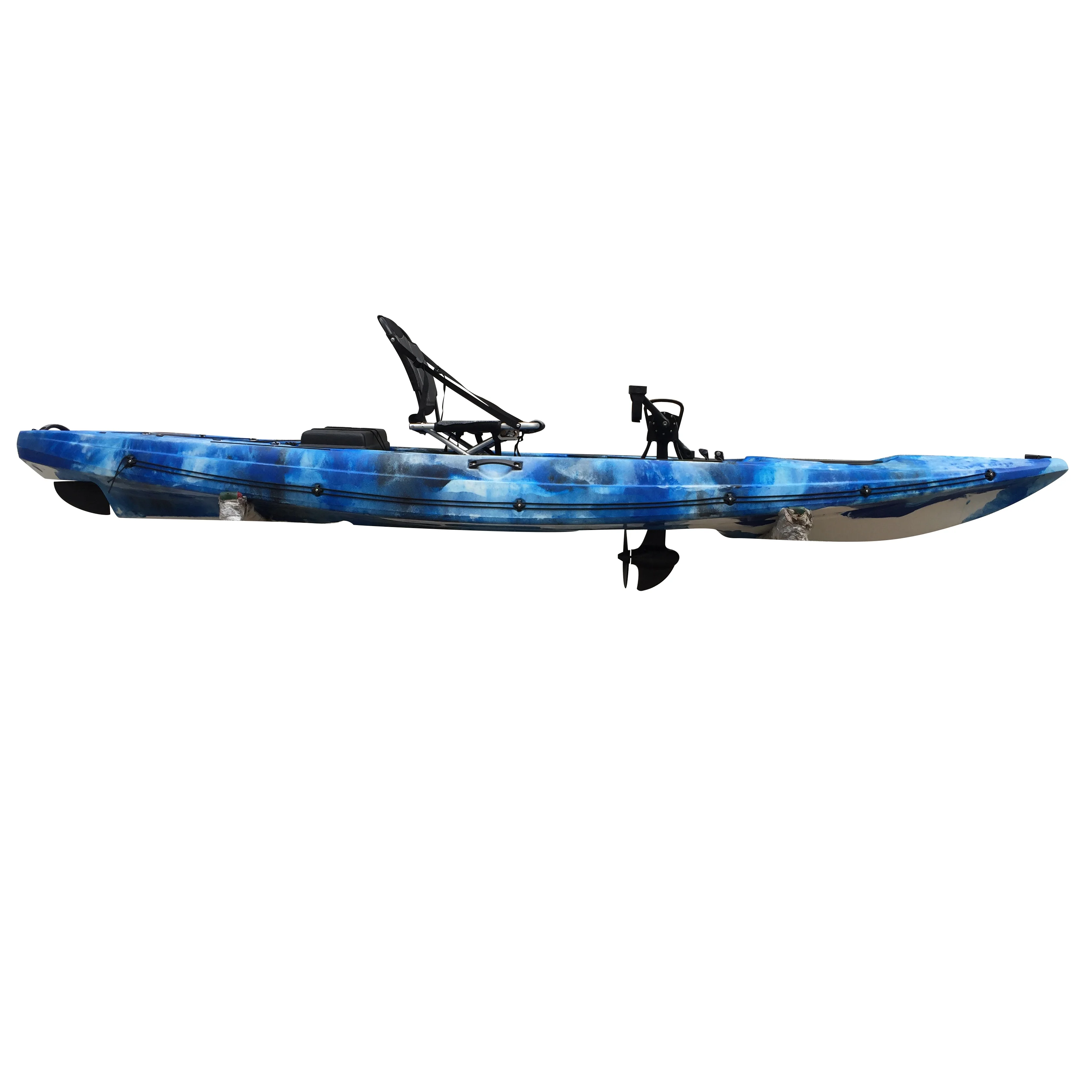 4.1 METER Single fishing kayak sit on top electric motor and pedal kayak with adjustable seat