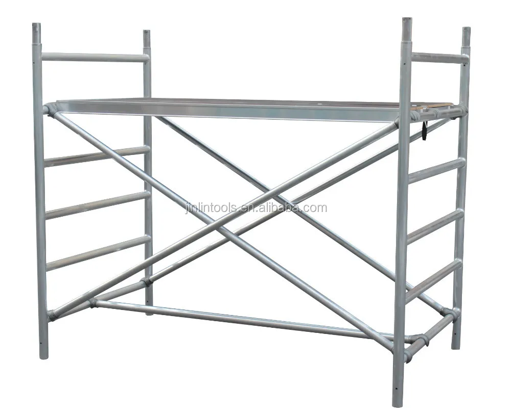 
aluminum building telescopic scaffold with 4 wheels 