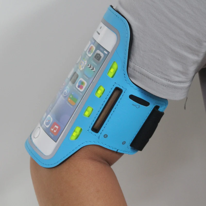Waterproof Led Phone Armband for Out Sport Waterproof Cell Phone Case Fashion Adjustable Led Phone Armband for Jogging Running
