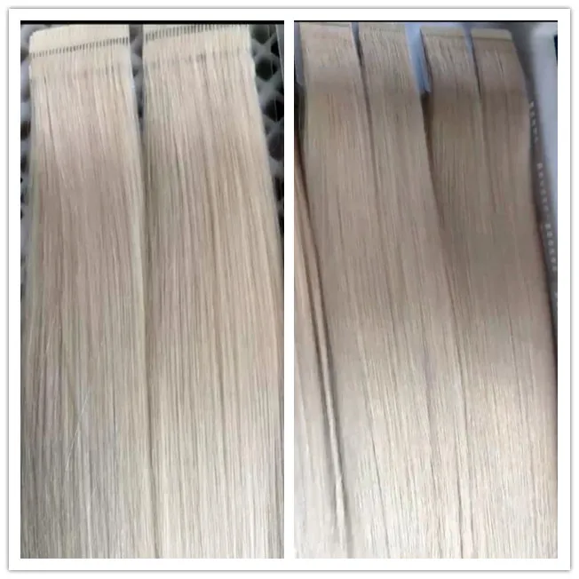 
wholesale super double drawn virgin hair Russian hair European human hair extensions double drawn can be dyed to any color 