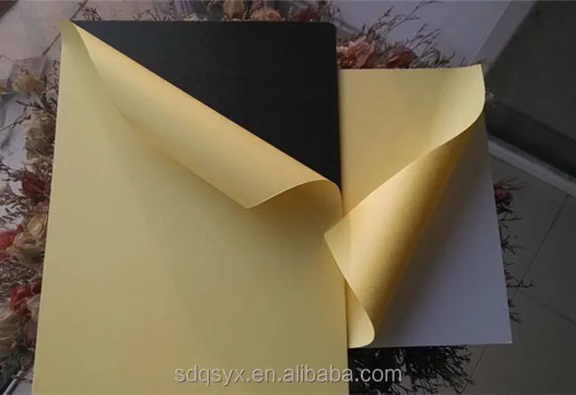 0.3-0.8mm white/black rigid PVC sheet for photo album with adhesive glue