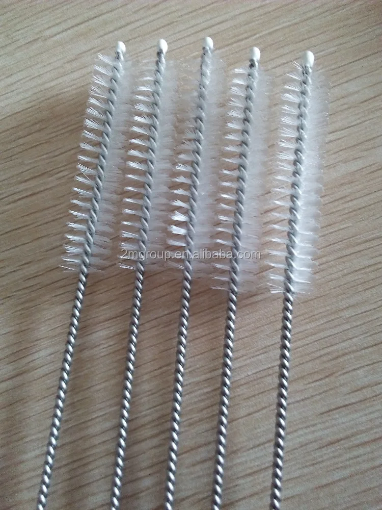 Stainless steel drinking straws clean brushes