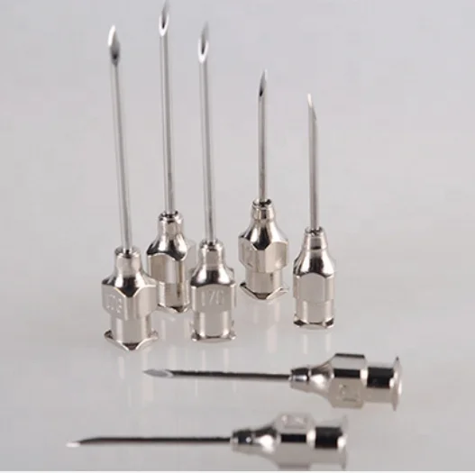 HIGH QUALITY LUER LOCK HYPODERMIC REUSABLE AGUJAS REUSABLE STAINLESS STEEL NEEDLE FOR VETERINARY USE