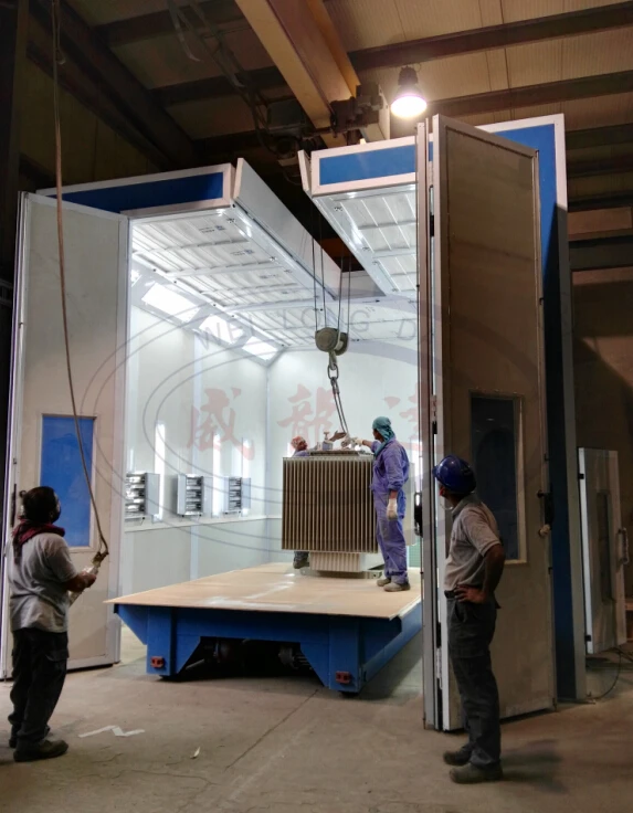 Industrial Transformer Top Roof Open Spray Booth in Middle East