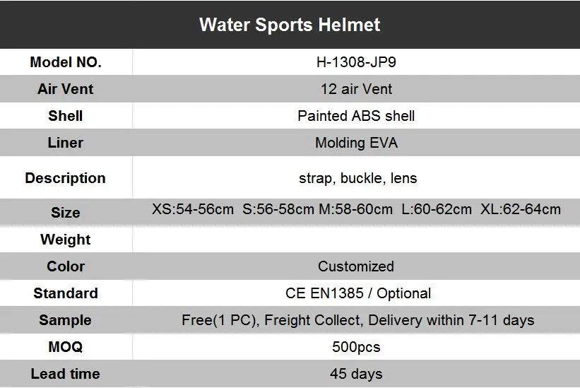 High quality outdoor rafting water helmet ce standard with helmet visor