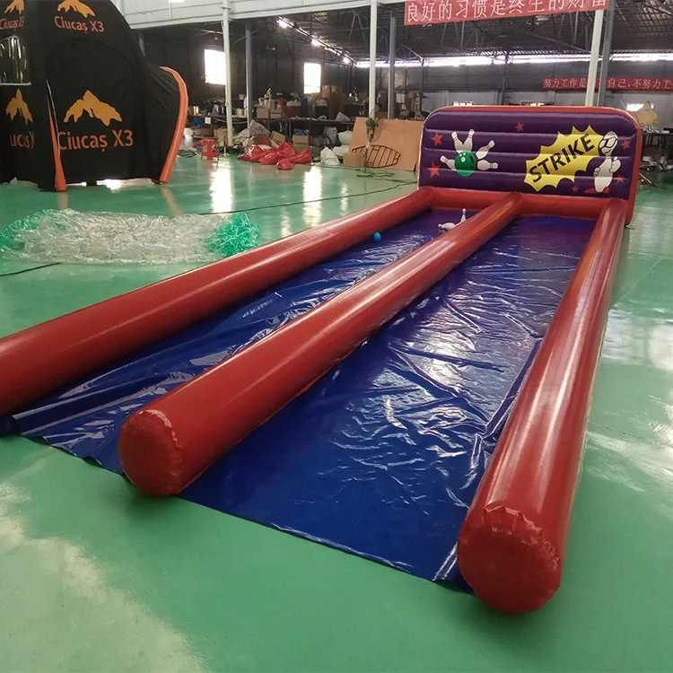 Funny Inflatable Human Bowling Ball Race Track Body Bowling Ball Alley Game for Sale