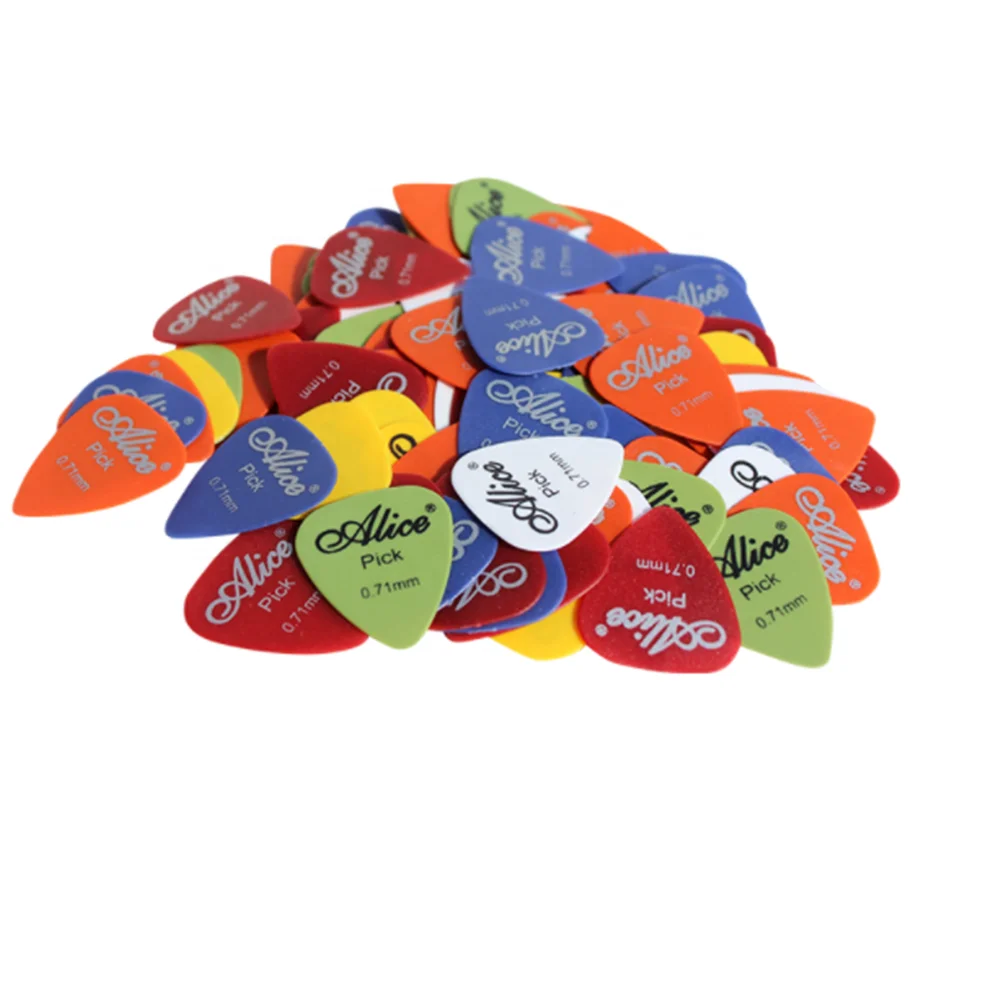 Оптом Alice матовая гладкая поверхность ABS акустическая древесина электрический гитара pick 100 шт. в коробке