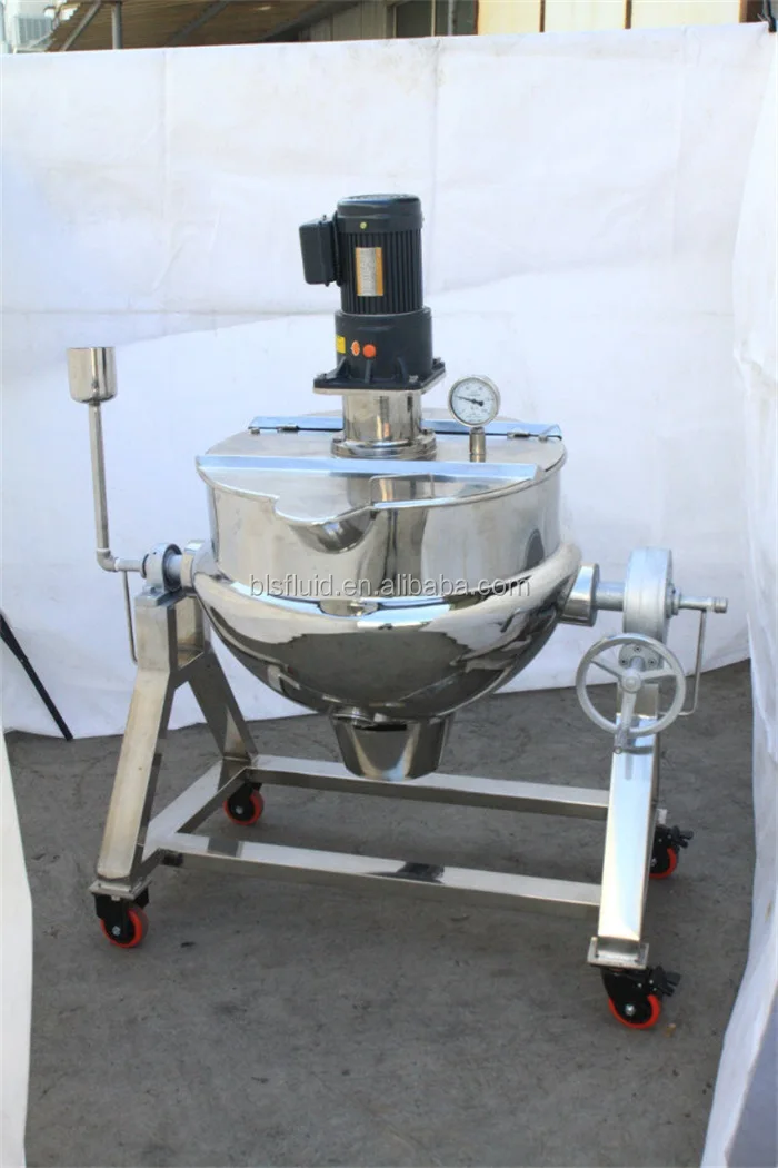 Churn with Electric Butter Small Steel Jacketed Tilting Gas Heating Caramel Cooker