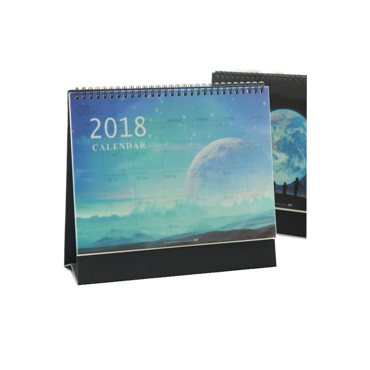 Cheap custom cute desk calendar 2018 printing
