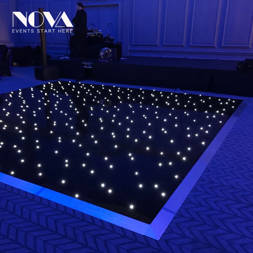 Wedding/disco/party/club Portable Dance Floor Black Led Starlit Dance Floor