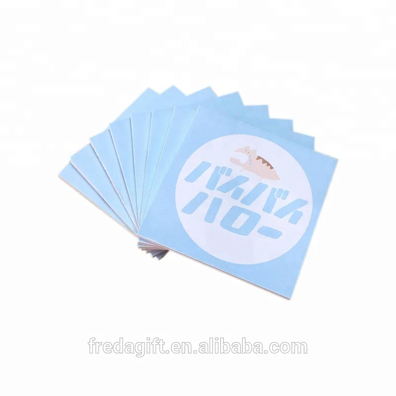 New design custom promotional sticky notes memo pad set die cut 3D blueberry purple notebook