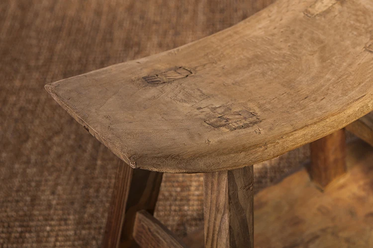 
Hot selling antique reclaimed natural wooden stool 