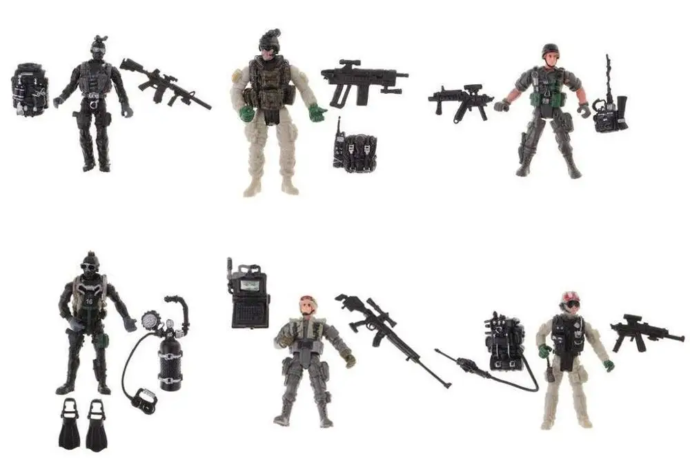 OEM Military Toy Soldier Play Set Kids Plastic Mini Army Toys for Sale PVC Color Window Box Best Choice for Gift and Collection