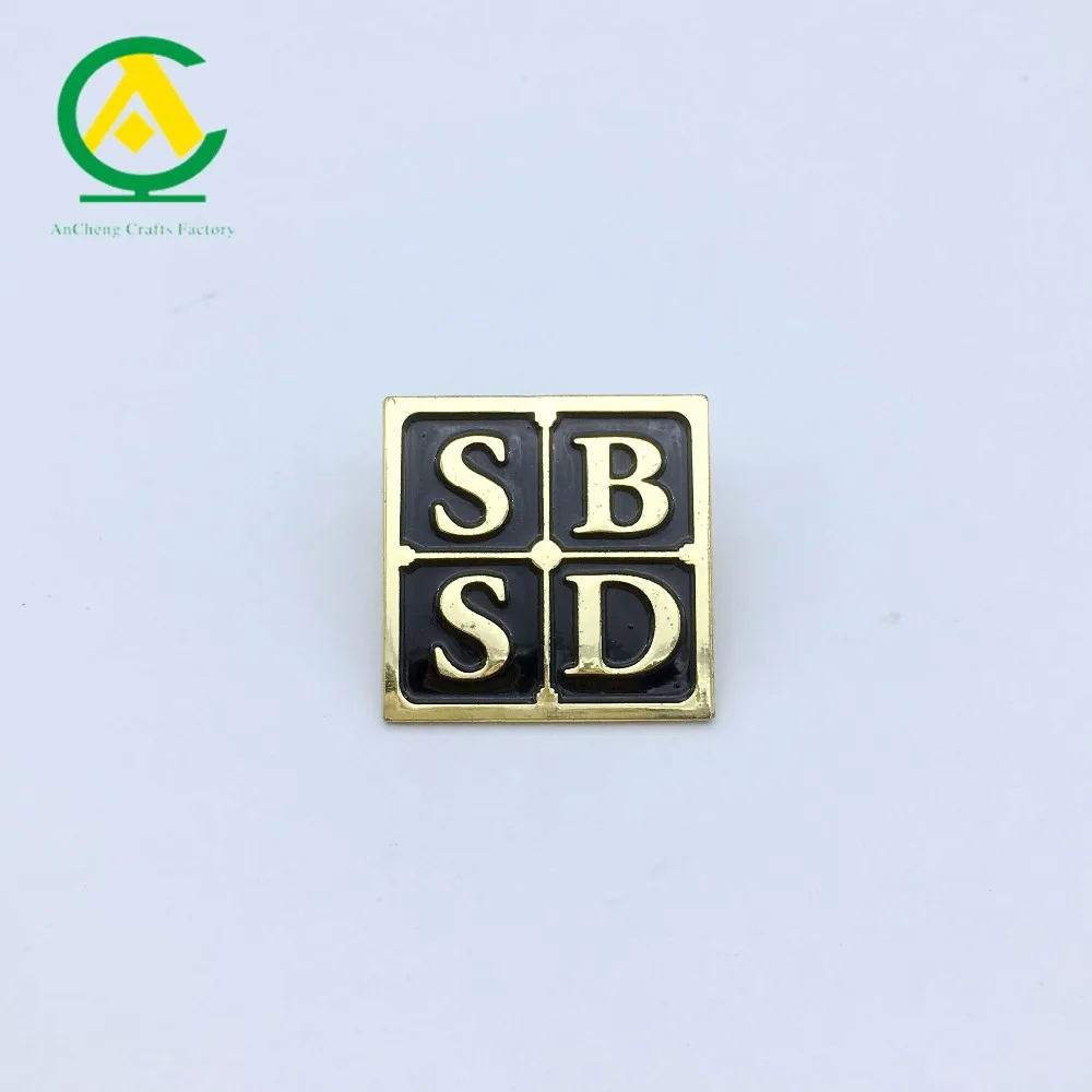 Fashion Zinc alloy iron metal plating united nations custom pin metal badge