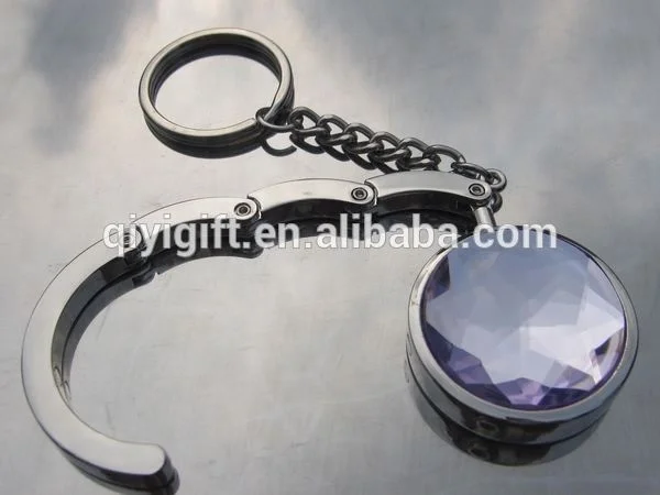 2023 hot sale lady handbag lock hook holder Blank purse hanger Bag hook for table