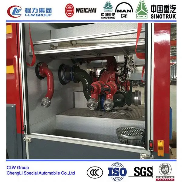 hot sale water/foam howo fire truck/ 10000 liter aerial tower fire truck