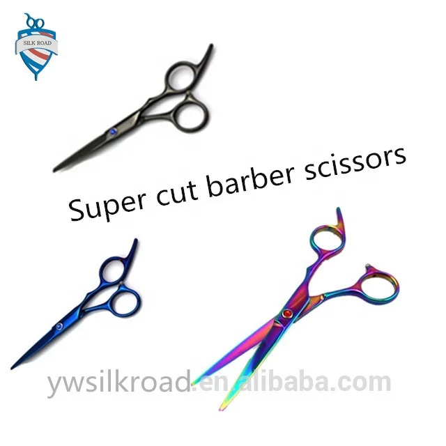 2018 New Style Professional swivel thumb hairdressing super cut barber colourful hairdressing scissors training head for hairdre