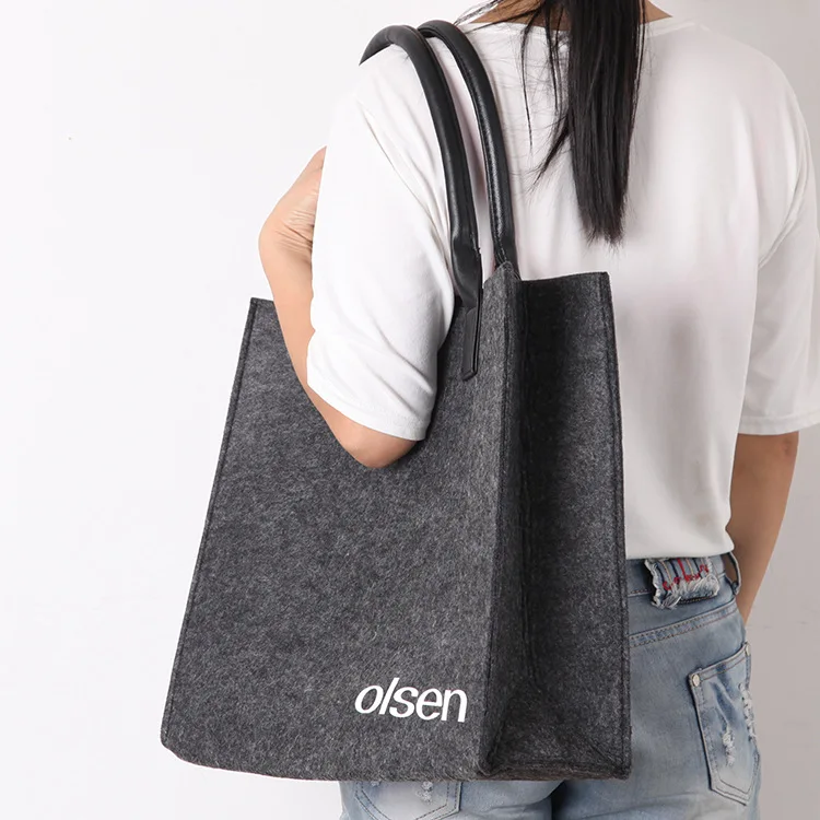 Promotional wholesale with great price felt tote bag
